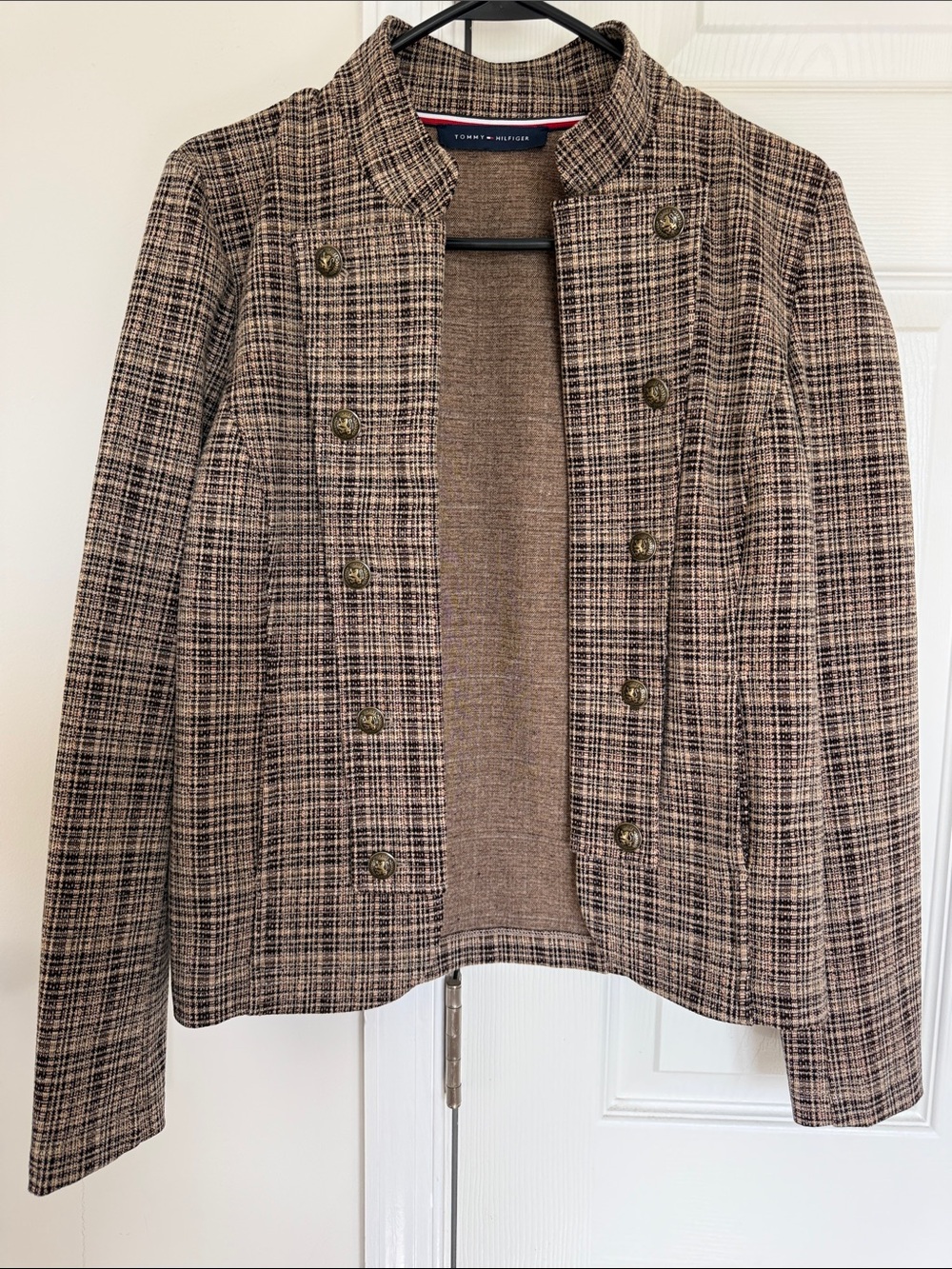 Tommy Hilfiger Plaid military Blazer SMALL
